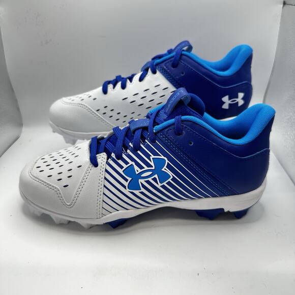 Under Armour Leadoff Low RM Baseball Cleats Youth 5.5 Blue White Lace Up Low Top - Picture 3 of 7
